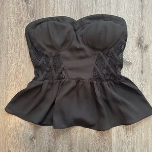 Black Lacey crop top